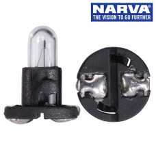 Narva 47734 - 12V 1.2W T-1/4 NW Black Base Dash Panel Globes (Box of 10)